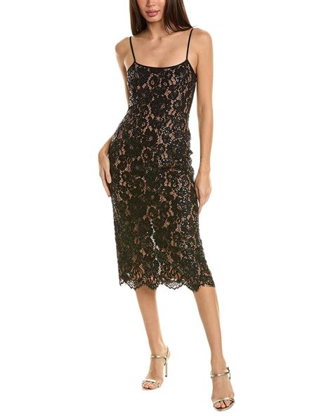 michael kors black lace spaghetti dress|Michael Kors ladies dresses.